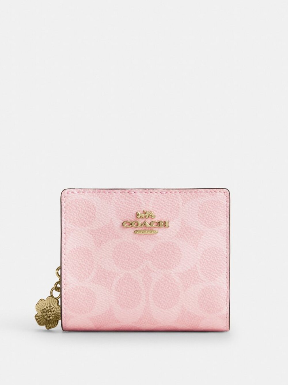 Coach Outlet Snap Wallet In Signature Canvas With Charm